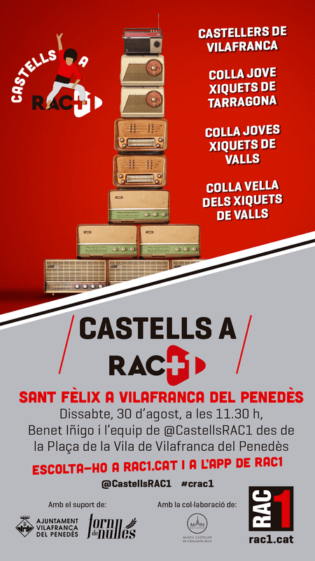 Diada XXX de Castells a Rac1 patrocinada pel forn de Nulles